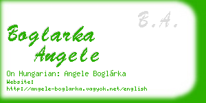 boglarka angele business card